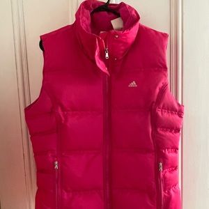(NEW)adidas Hot Pink Down Puffer Vest